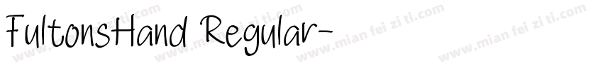 FultonsHand Regular字体转换